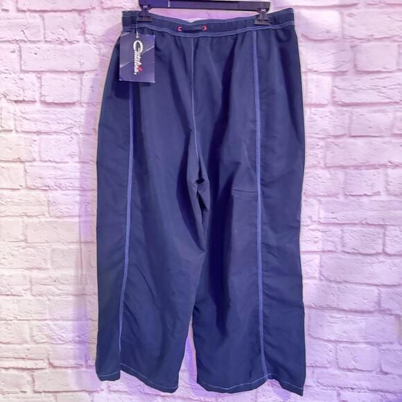Catalina Micro Capri Wide Leg Dark Blue Sz Lg 12/14 NWT - Picture 2 of 5